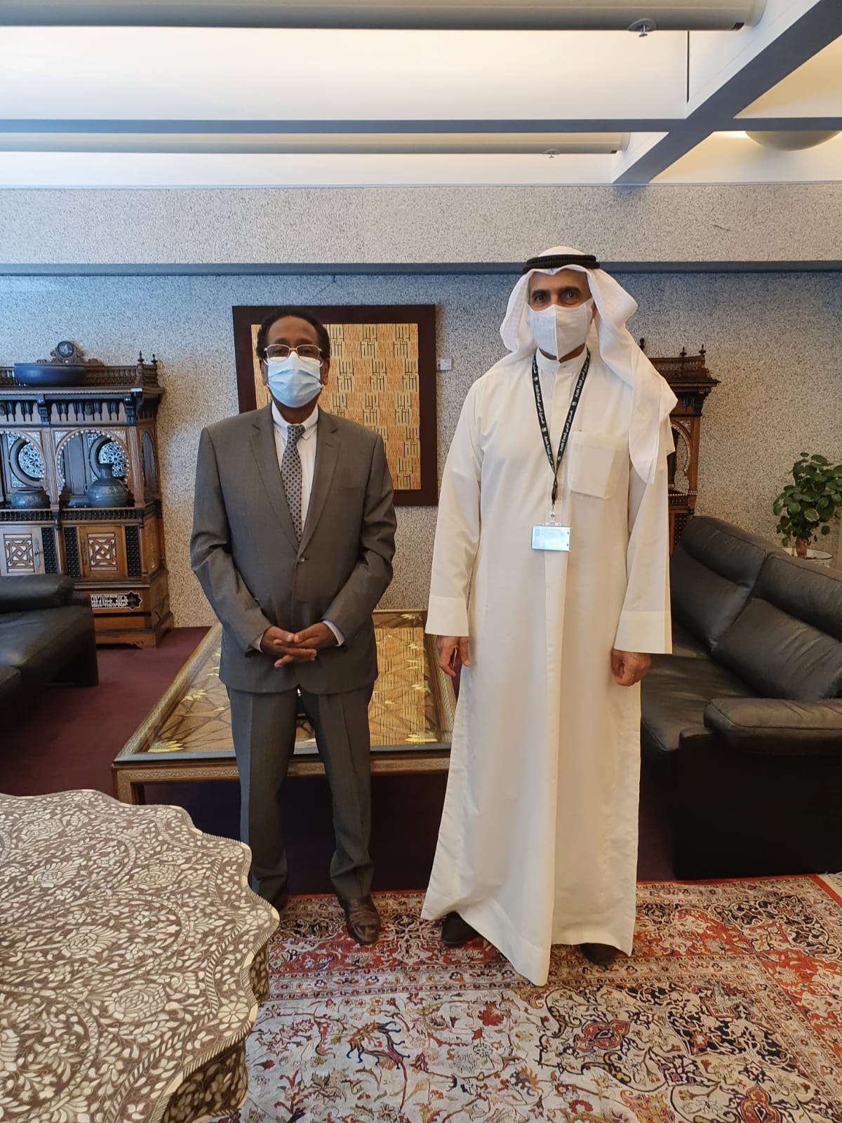 The meeting of His Excellency the Ambassador with the Director General of the Chairman of the Board of Directors of the Arab Fund for Economic and Social Development